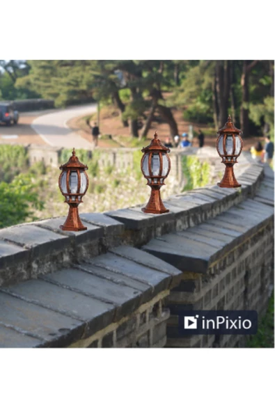 Sekizgen Eskitme Set Üstü Bahçe Armatürü, Bahçe Apliği, Set Üstü Dekoratif Armatür, Bahçe Armatürü - 2