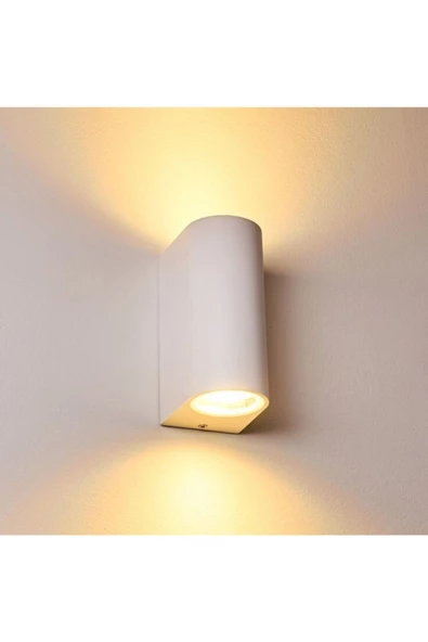 10 Adet Iç - Dış Mekan Dekoratif Çift Yönlü Modern Aplik - Oval Beyaz - 3