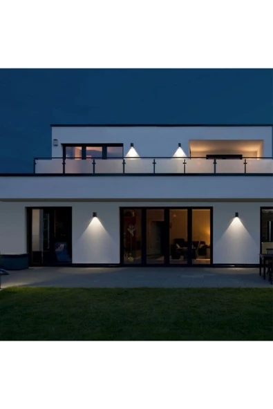 20 Adet Tek Yönlü Iç - Dış Mekan Dekoratif Siyah Aplik - Ip65 - Resim 2