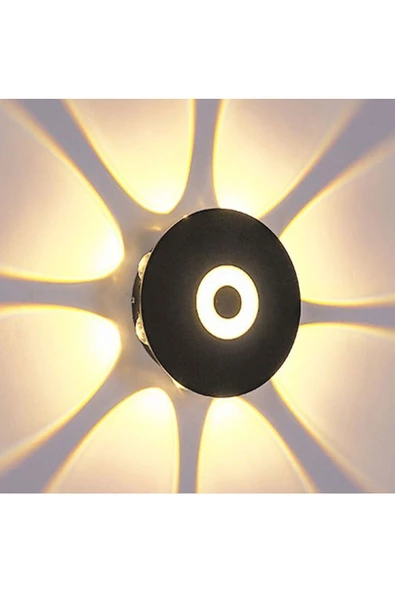7 Watt Gün Işığı Ledli Yaprak Işık Desenli Dekoratif İç ve Dış Mekan Aplik, Modern Tasarım Armatür - 6