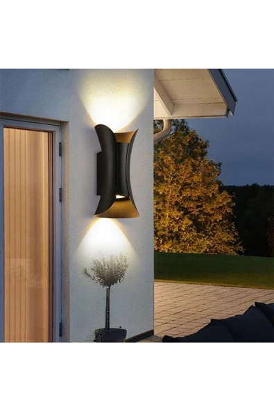 Gün Işığı Ledli, 300 Kelvin 10 Watt Modern Tasarım Aplik, Bahçe, Balkon, Cafe, Bar, Otel Apliği - 7