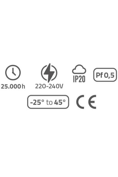 5 Watt Gün Işığı, ANTRASİT Kasa, Sensörsüz Merdiven, Basamak, Koridor, Antre Armatürü, Led Armatür - 3