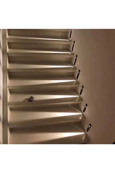 Mat Siyah, Dikdötgen Kasa, Sensörsüz 3 Watt Gün Işığı Led Merdiven, Basamak, Koridor, Hol Armatürü - 3
