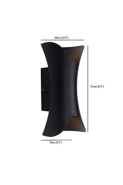 Bonima Pc Kasa, 10 Watt Gün Işığı Dekoratif Led Aplik, Bahçe, Teras, Villa Dış Cephe Armatürü - 2