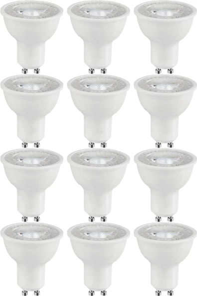 12 Adet 7 W Beyaz Işık 1. Sınıf Gu10 Duy Led Ampul - 6500 Kelvin