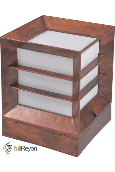 Panjurlu Kare Küp Bahçe Aydınlatma Armatürü Set Üstü Aplik - Resim 2