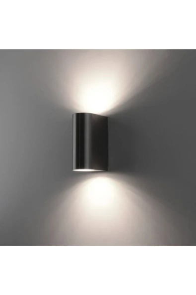 10 Adet İç Dış Mekan Dekoratif Çift Yönlü Aplik Oval Siyah - 2