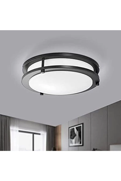 24 Watt, 4000K Soğuk Beyaz Işık Sıva Üstü Led Armatür, Banyo, Balkon, Salon Tavan ve Duvar Armatürü - 2