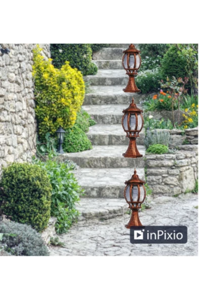 Sekizgen Eskitme Set Üstü Bahçe Armatürü, Bahçe Apliği, Set Üstü Dekoratif Armatür, Bahçe Armatürü - 3