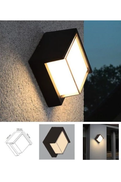 12 Watt 4200 Kelvin Ledli Dış Mekan, Balkon, Bahçe, Duvar, Teras, Kamelya Apliği,led Armatür - 5