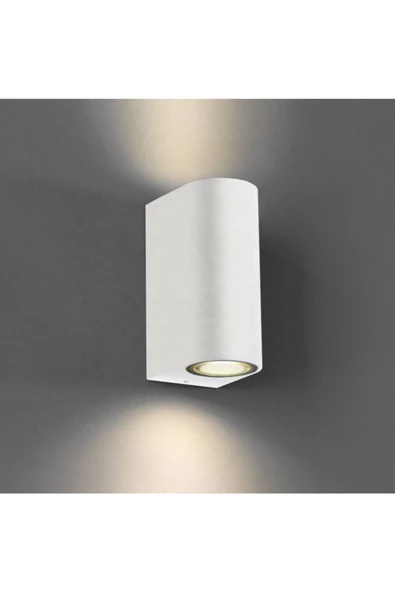 Beyaz Kasa Kırmızı Işık Ledli Iç Ve Dış Mekan Bahçe Balkon Salon Teras Veranda Apliği - Resim 4