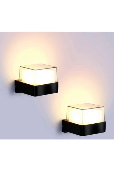 6 Watt Gün Işığı Ledli Dış Mekan, Bahçe, Teras, Balkon, Kamelya, Veranda Apliği, Bahçe Duvar Armatür - 2