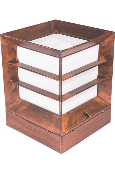 Panjurlu Kare Küp Bahçe Aydınlatma Armatürü Set Üstü Aplik - Resim 4