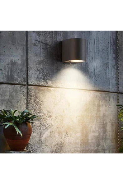 15 Adet Tek Yönlü Iç - Dış Mekan Dekoratif Siyah Aplik - Ip65 - 5