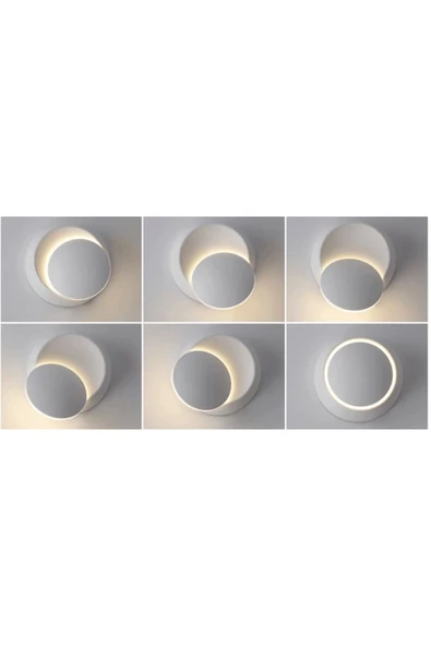 6W 3000K GÜNIŞIĞI BEYAZ GÖVDE DEKORATİF LED DUVAR APLİK - 5