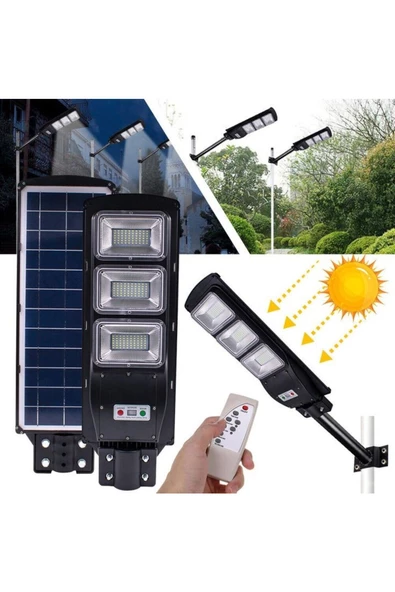Birinci Kalite 200 Watt Güneş Enerjili Solar Sokak Armatürü - Çok Yüksek Işıklı Solar Sokak Lambası - Resim 3