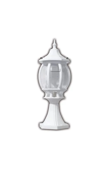 Sekizgen Beyaz Set Üstü Bahçe Armatürü, Bahçe Apliği, Set Üstü Dekoratif Armatür, Bahçe Armatürü - 2