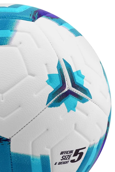 Telvesse Orijinal Futbol Topu Premiera Sert Zemin Halı Saha Futbol Topu Hibrit Mavi No:5 - 5
