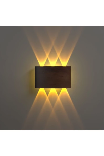 Uranüs Eskitme Kasa Amber Işık Ledli Dekoratif Işık Süzmeli Iç Dış Mekan Modern Aplik