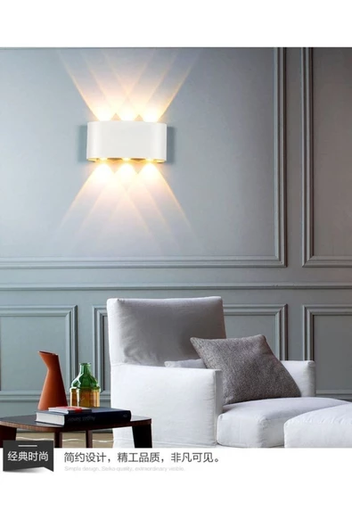 Uranüs Gün Işığı Ledli Dekoratif Işık Süzmeli Iç Dış Mekan Bahçe Balkon Teras Salon Aplik - 5