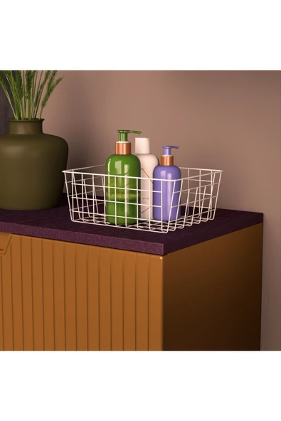 3 Adet Dolap Içi Organizer Banyo Mutfak Oyuncak Makyaj Sepeti Düzenleyici Toparlayıcı Sepet - 2