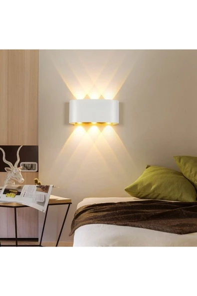 Uranüs Gün Işığı Ledli Dekoratif Işık Süzmeli Iç Dış Mekan Bahçe Balkon Teras Salon Aplik - 4