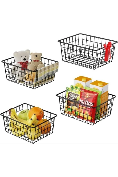 5 Adet Dolap Içi Organizer Banyo Mutfak Oyuncak Makyaj Sepeti - 4