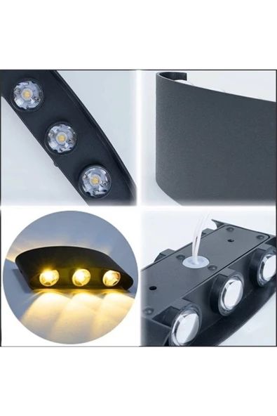 Uranüs 10 Watt Gün Işığı Iç Dış Mekan Dekoratif Led Aplik Bnd - 5