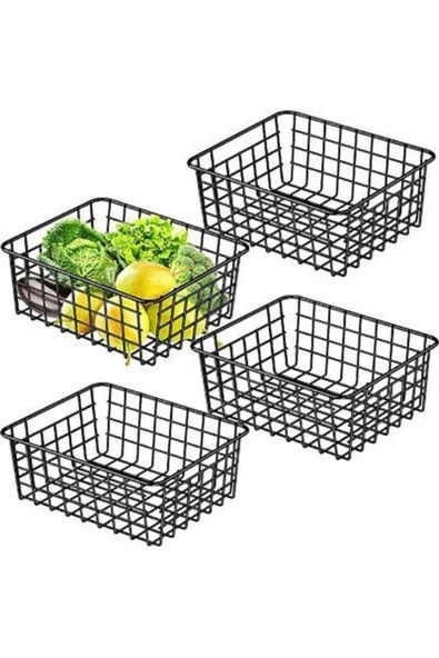 4 Adet Dolap Içi Organizer Banyo Mutfak Oyuncak Makyaj Sepeti - 3