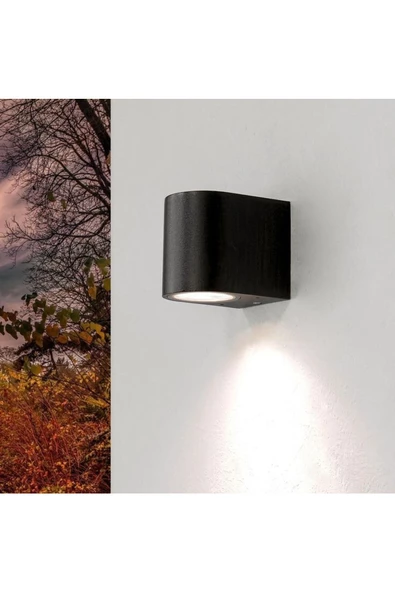 7 Watt Amber Işık Ledli Tek Yönlü Dekoratif Iç Ve Dış Salon Bahçe Balkon Salon Teras Mekan Aplik - 3