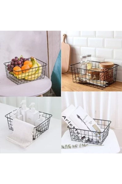 4 Adet Dolap Içi Organizer Banyo Mutfak Oyuncak Makyaj Sepeti - 6