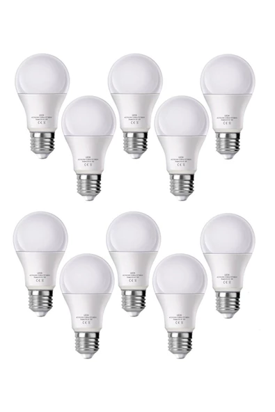 10 Adet 10 Watt Enerji Tasarruflu Gün Işığı Led Ampul - 2