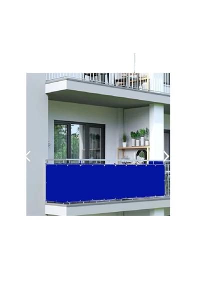 4 M X 90 CM  MAVİ Renk Polyester Balkon Demiri Brandası Su Geçirmez 1.sınıf 650g