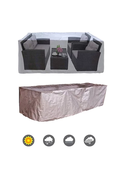 1,5 M X 1,5 M - 90 CM YÜKSEKLİK Bahçe Mobilya Koruma Örtüsü Su Geçirmez Branda - 3