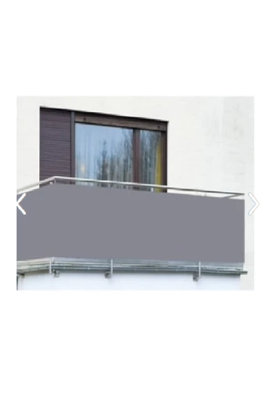 7 M X 80 CM   Gri Renk Polyester Balkon Demiri Brandası Su Geçirmez 1.sınıf 650g