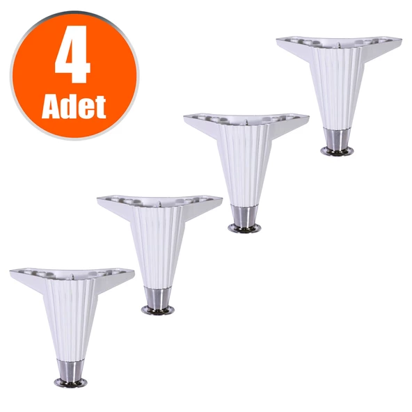 Mobilya Kanepe Masa Sehpa Ayağı Baza Ayak Beyaz 12 Cm (4 ADET) - Masa Ayakları - Tek Ebat