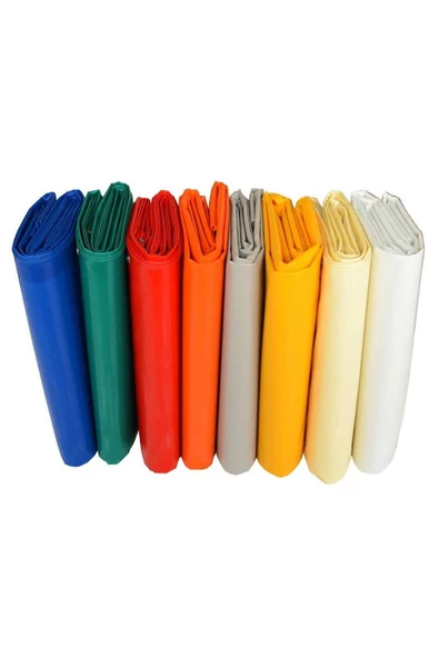 4 M X 90 CM  MAVİ Renk Polyester Balkon Demiri Brandası Su Geçirmez 1.sınıf 650g - Resim 2