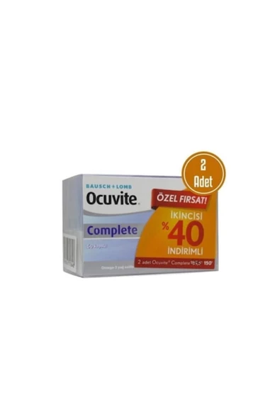 Ocuvite Bausch Lomb Complete 60 Kapsül 2'li Ekonomik Paket - Skt: 06/2026