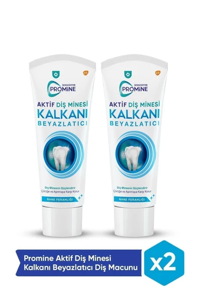 Sensodyne Promine Aktif Diş Minesi Kalkanı Beyazlatıcı Diş Macunu X 2 Adet