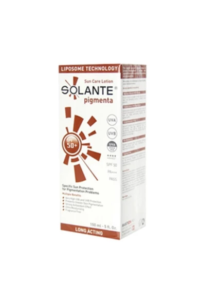 Solante Pigmenta Lekeli Ciltler Için Güneş Koruyucu Losyon Spf 50+ 150 ml