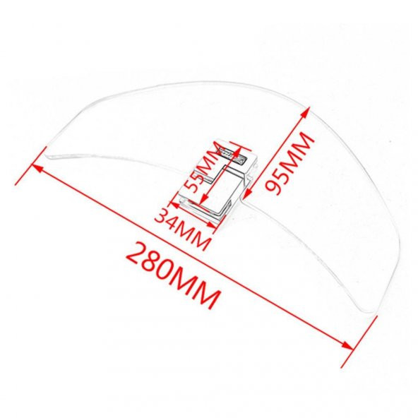 Knmaster Motosiklet Ön Cam Uzatma / Deflektör Model B Şeffaf - 5