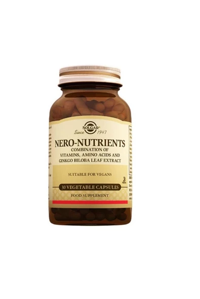 Solgar Nero Nutrients - 30 Veg Kapsül -skt:12/2026