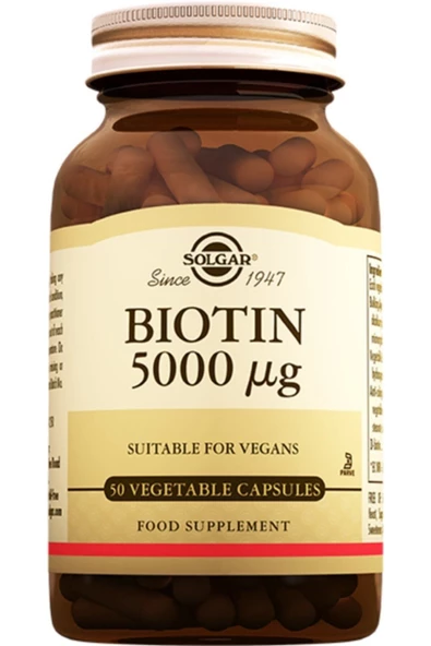 Solgar Biotin 5000 Mg 50 Kapsül