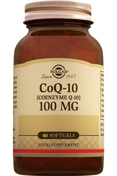 Solgar Coenzyme Q 10 100 Mg 60 Kapsül Coenzim Coq 10