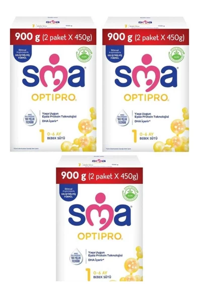 SMA OPTIPRO 1 Numara 900 GR 3`lü Avantaj Paketi (2700 GR)