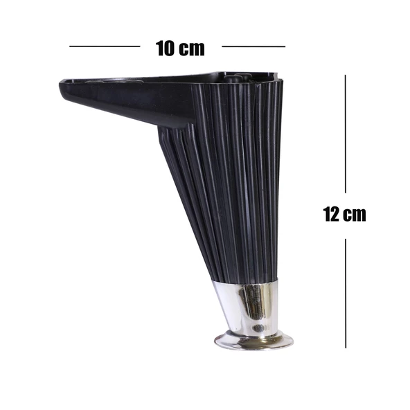 Mobilya Kanepe Masa Sehpa Ayağı Baza Ayak Siyah 12 Cm (4 ADET) - Masa Ayakları - Tek Ebat - 3