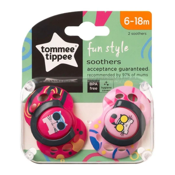 Tommee Tippee Fun Style 2'li Emzik 6-18 Ay Desenli