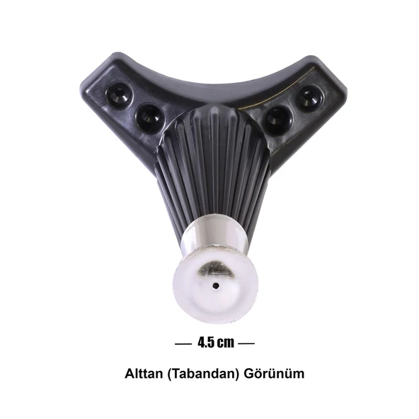Mobilya Kanepe Masa Sehpa Ayağı Baza Ayak Siyah 12 Cm (4 ADET) - Masa Ayakları - Tek Ebat - 5