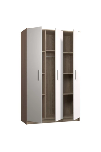 Tdesigno Ajda Giyinme Dolabı - Çok Amaçlı Dolap - Gardırop 120 Cm-3 Kapaklı - 3