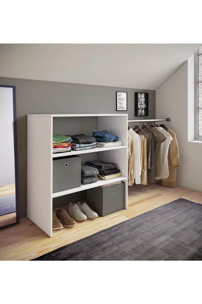 Tdesigno Alaz Giyinme Dolabı - Çok Amaçlı Dolap - Gardırop 180 Cm Açık Giyinme Dolabı - 2